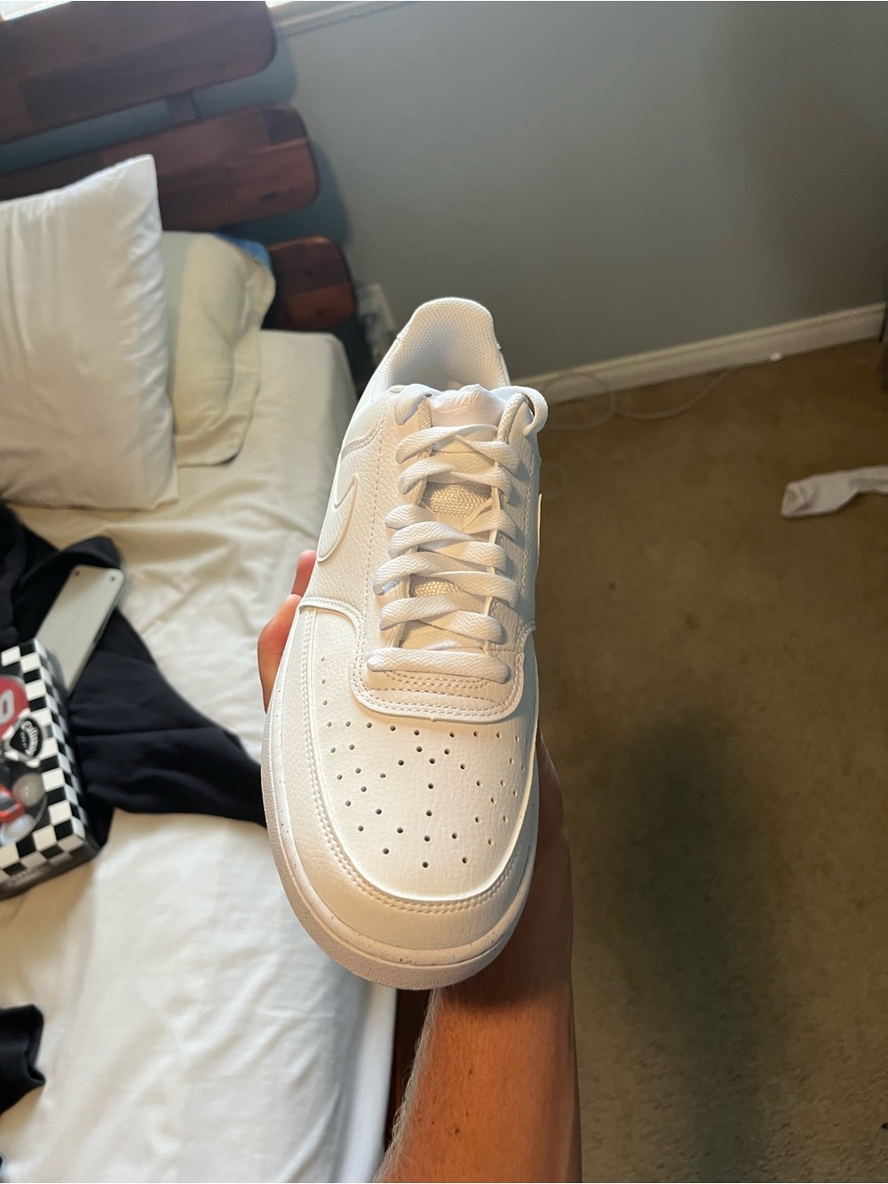 Nike Men's All-White Low-Top Sneakers